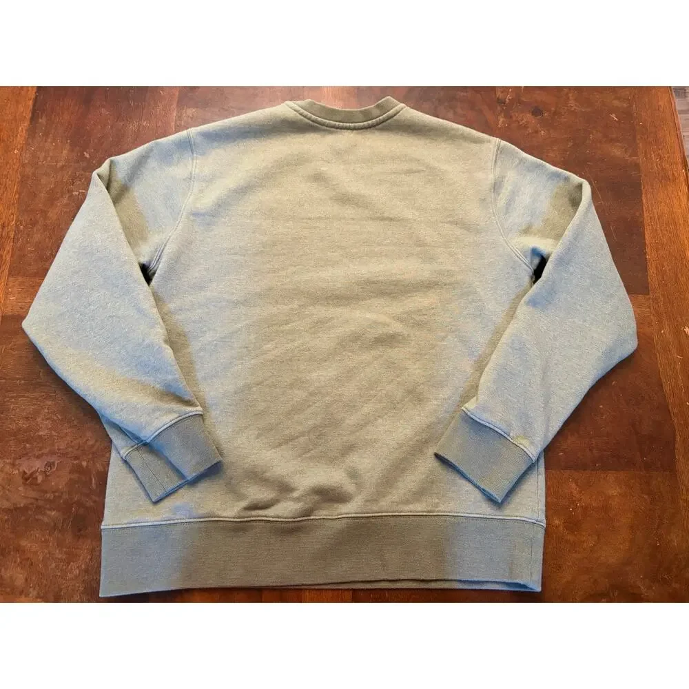 Eddie Bauer Green Crewneck Pullover Sweatshirt Mens M Fleece Preowned - Picture 6 of 9